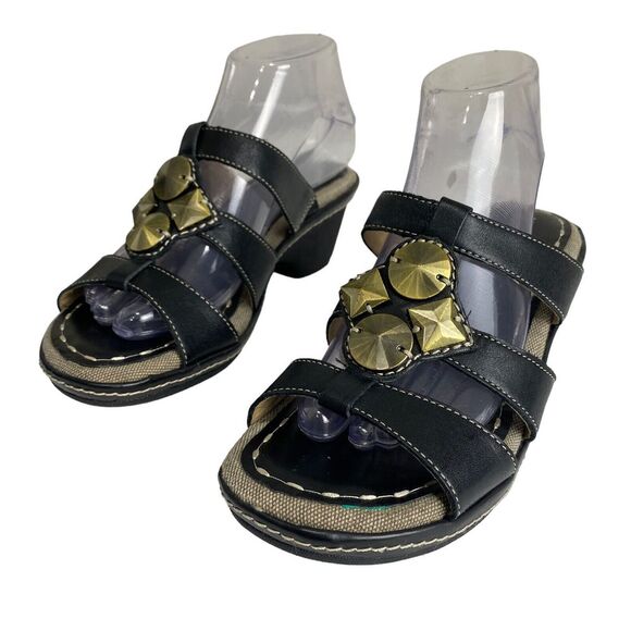 Naturalizer N5 Comfort Wedge Sandal Kari Leather Black Women's 8 M - Picture 9 of 15